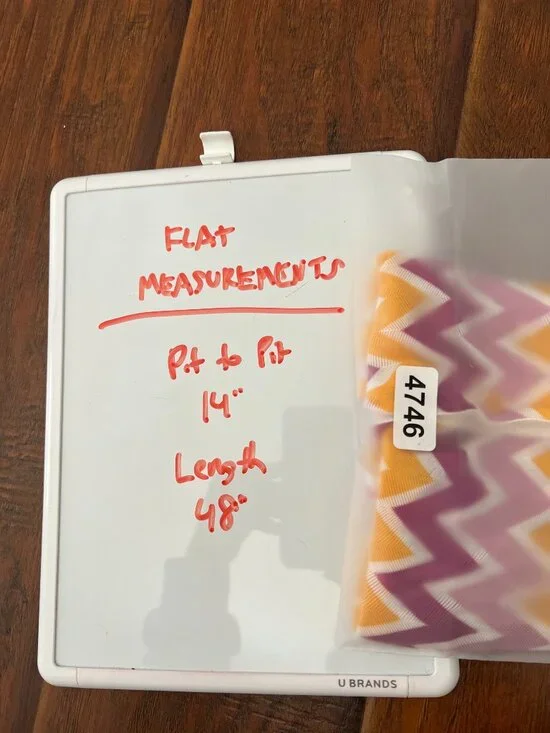 Misson Sport Signature Zig Zag Chevron Beach Maxi Dress Pink Yellow Purple 44 - Picture 11 of 11